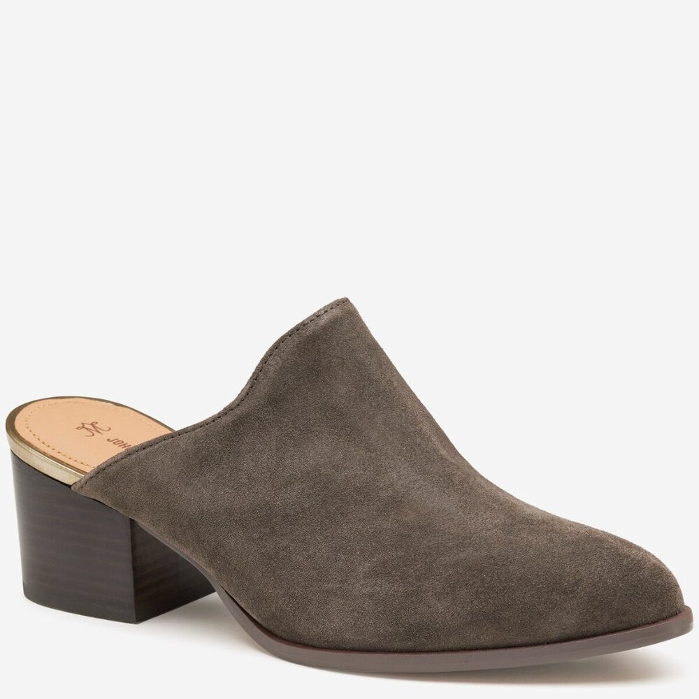 Johnston & Murphy Trista Mule Suede Mules, Size 10 in Dark Gray